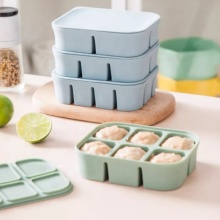 Reusable Silicone Baby Food Freezer Tray with Lid - Food Grade & Six Grids