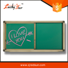 old wooden middle school desk chairs with magnetice green writing board pad