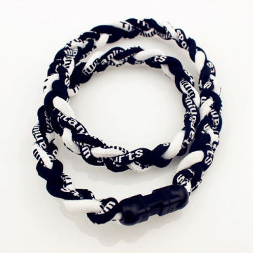 Titanium Braided Necklace For Baseball Teams Fashion Weave Necklace