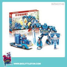 Transformable robot toy,plastic building blocks toys for kids