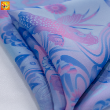 Bedruckter Stoff aus 100% Polyester-Chiffon