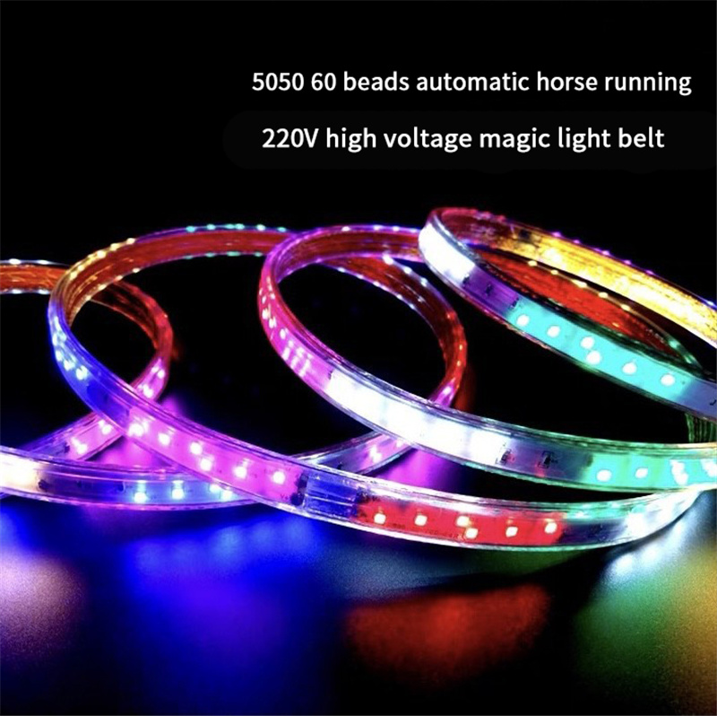 220v IP67 Outdoor Strip 60leds 5050 RGB Led Rope High voltage flexible led strip