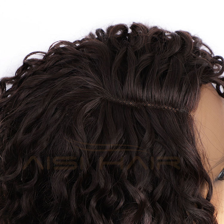 Aisi Hair Curly Wave Short Bob Swiss Lace Brown Wigs 100%  Brazilian Hair For Black Women Lace Front Human Hair Wigs