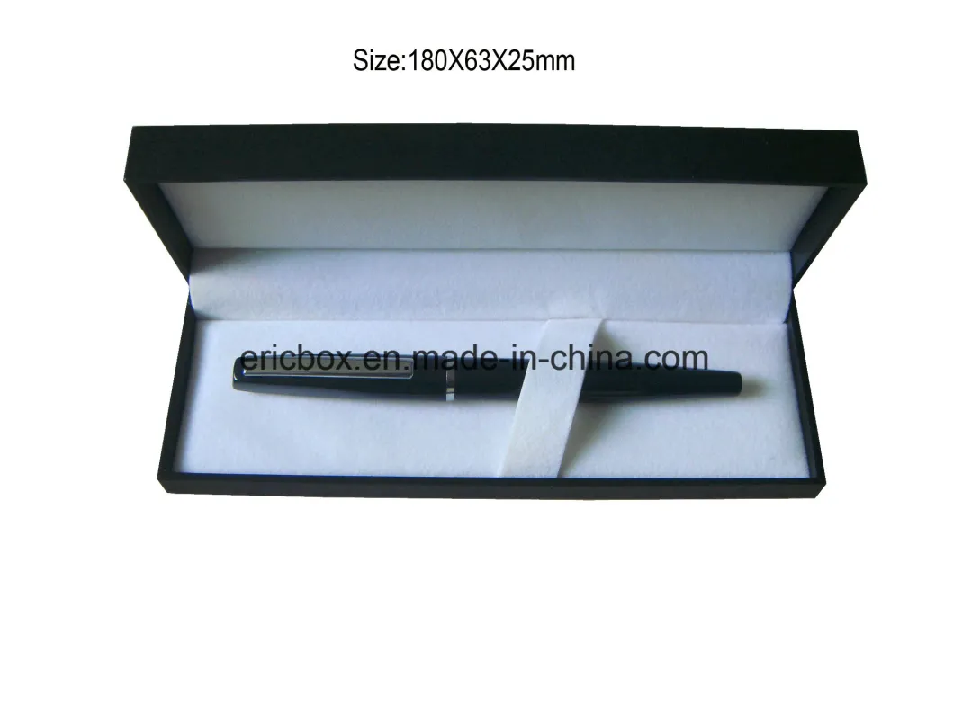 Jy-Pb23 Black Plastic Gift Pen Packing Box with White Velvet