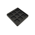 Bandeja de embalagem de bolha quadrada preta de plástico para doces