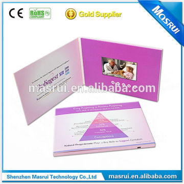 advertising card video brochure/lcd video brochure card