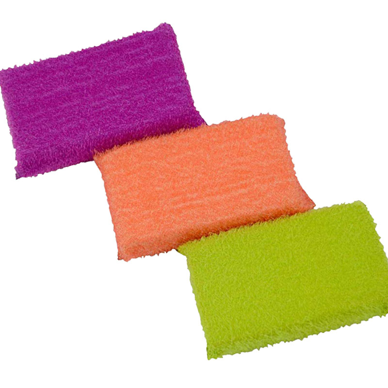 Wholesale eco-friendly kitchen clean scrub power sponge scourer fiber pads