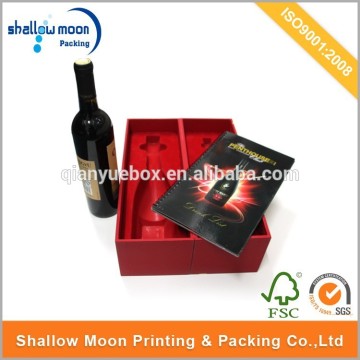 Customed top grade Red wine box for gift