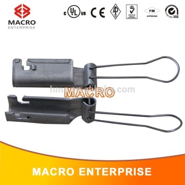 Aluminum coaxial messenger cable drop clamp