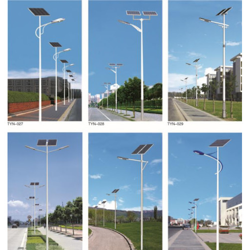 8 meters street light pole with LED lamps