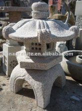 pink granite lantern sculpture
