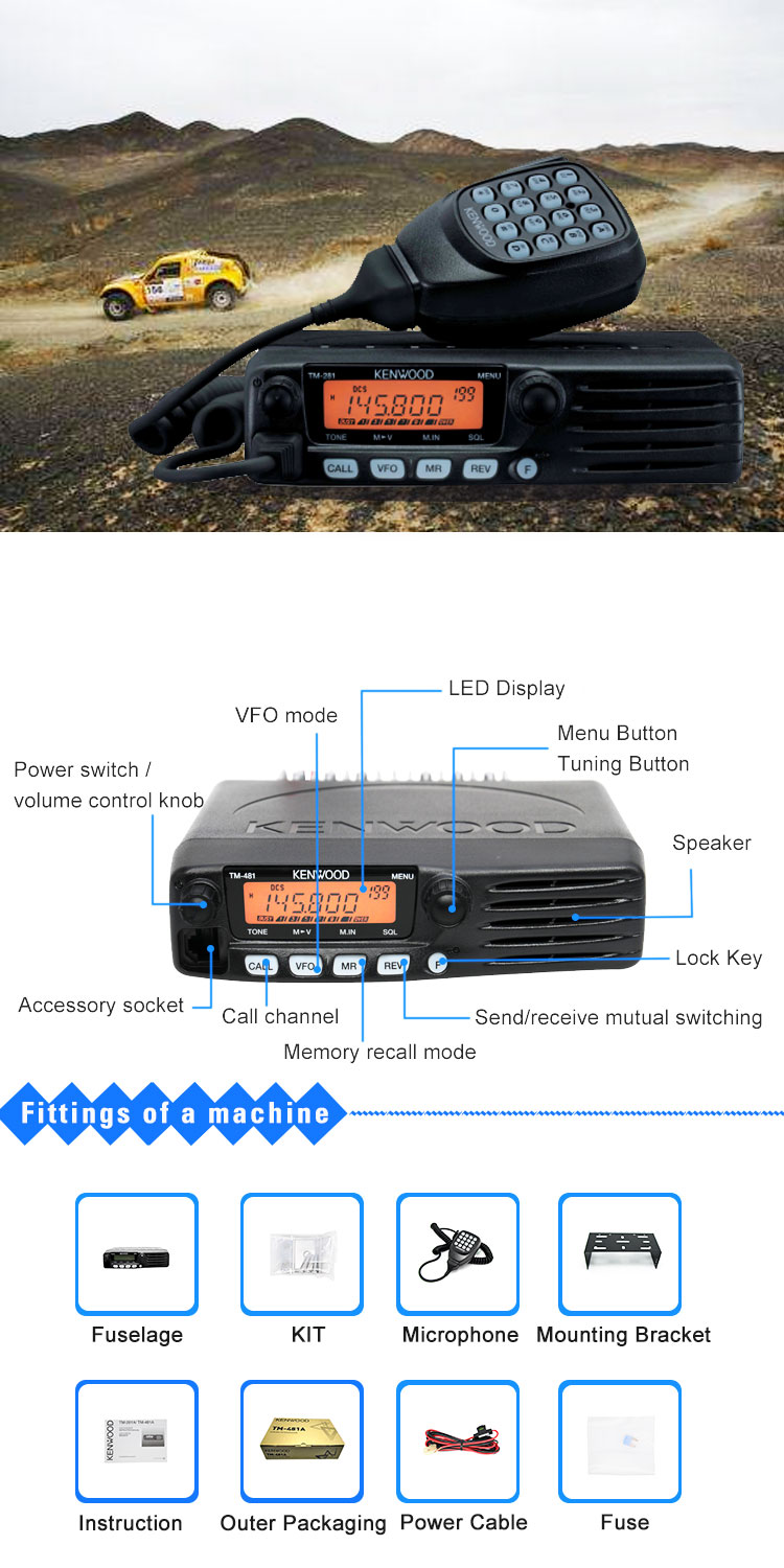 Kenwood 65 Watts Ham Radio HF Transceiver Kenwood Car Radios Kenwood TM-281A
