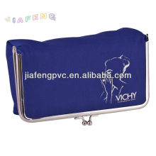 Popular Blue 600D fabric clutch bag with mirror inside