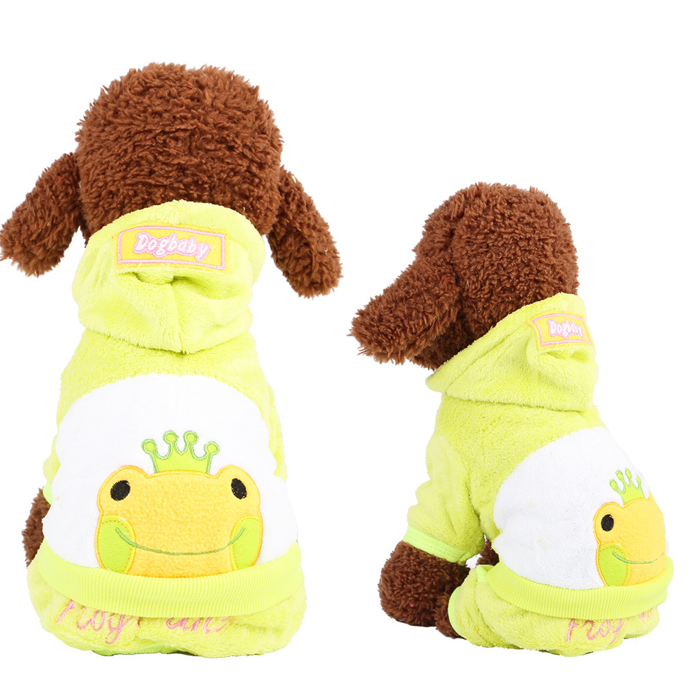 stock wholesale fashion warm cotton fleece Pet jumpsuit cartoon dog winter coat