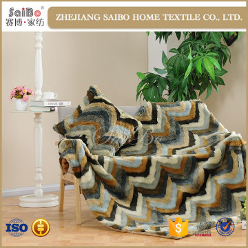 100 Polyester Wave Pattern thick polyester blanket