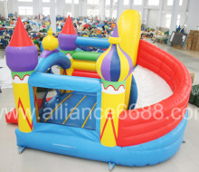 Rotating slide bounce inflatable bouncer