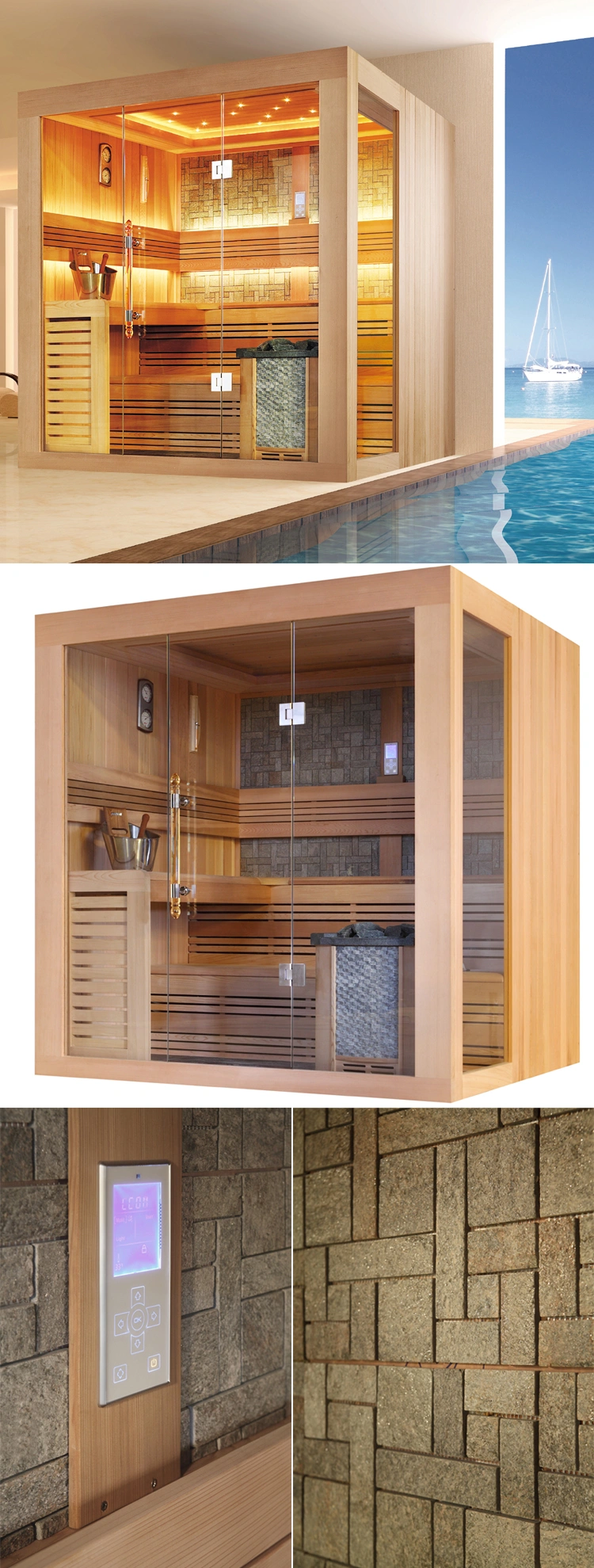 Good Price Solid Wood Materials Prefabricated Room Personal Sauna Cubicle