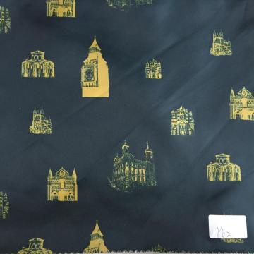 World Landmarks Green/Yellow Printed Lining