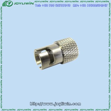 Knurling nickel plating brass c3604 machined part for broadcast device