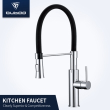 Silicon Hose Brass Kitchen Mixer Faucet With Sprayer