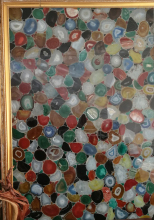 Multicolor natural agate stone slab