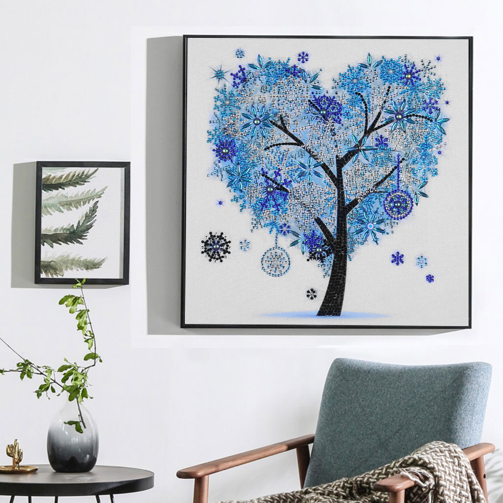 Heart Tree Canvas Wall Art 5d Crystal Diamond Painting for Home Decoration