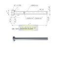 ISO 6751 nitrided black ejector pin cylindrical head