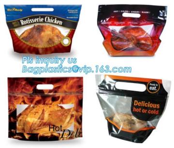 Hot roast chicken bag/hot roast plastic packaging bag for duck,chicken,fish, Fried Chicken Packaging Clear Microwaveable Chicken