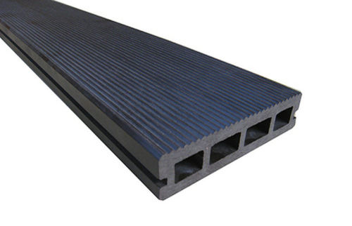 Black Waterproof Wpc Hollow Decking 150x35mm With Smooth Surface