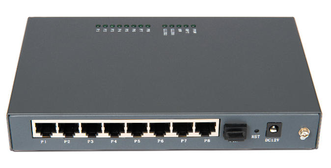 FTTB FTTX Industrial Epon 8 * 100m Poe Onu