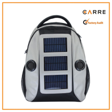 custom solar power charger panel solar backpack with speakers