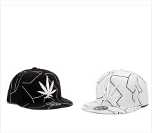 Hip-hop hat black leaf embroidered baseball cap