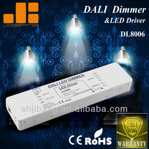 NEW 2013 2 Channels DALI LED Driver Constant Current 12V-48V DALI Dimmer 350mA 700mA Optional DL8006