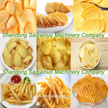 fresh fried food potato chips processing line