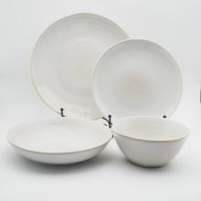 hand painted White style porcelain dinnerware set