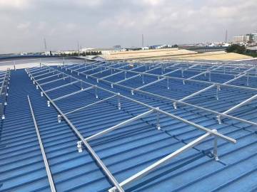 Aluminum alloy seam rooftop solar mounting system