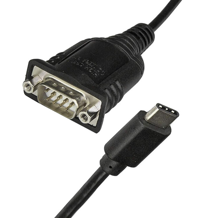 Custom ftdi ft232rl pl2303 usb type c to rs232 DB9 male serial adapter converter cable