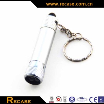 Promotion led keychain mini torch plastic keychain