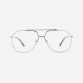 Angular double-bridge Metal Men's Optical Frames