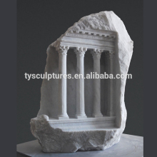 Famous decorative hand carved architectural stone column sculpture by Matthew Simmonds designed