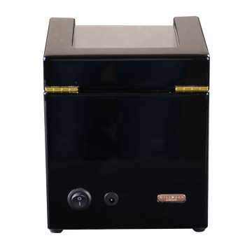 black leather watches case