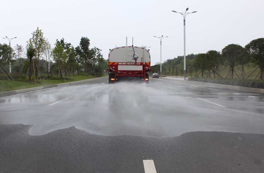 water tank truck in action 2