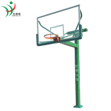 Fixed single-arm basketball hoops