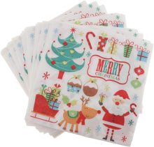 Christmas Tissue Napkins - 20pcs Disposable Party Ware for Festive Table Decor