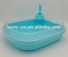 Transparent lid design plastic cat litter pan