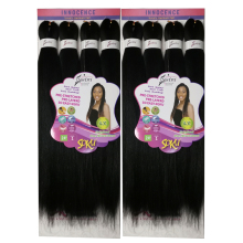 2020 X-tress black hair bundle yaki braids EZ braids pre-stretched ez braid hair for black women synthetic fiber hair