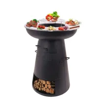 2-in-1 Multifunctional Fire Pit, Wood Burning BBQ and Fire Pit