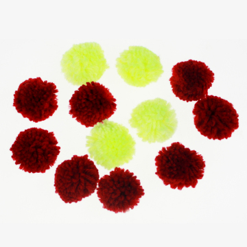 Color assorted pompom craft