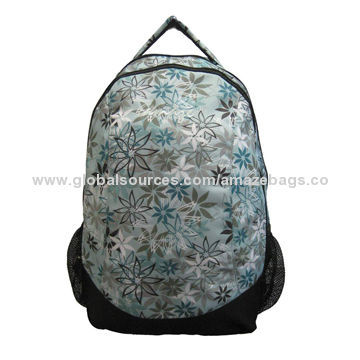 Backpack, 46cm Height, Made of 600D/ULY Coating Patterned + 600 x 600D/PVC