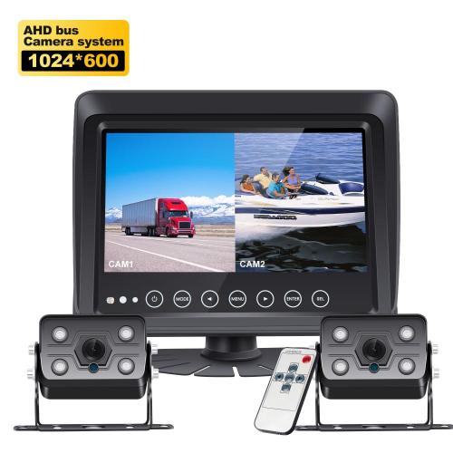 1080P AHD 7inch Truck Monitor 2 Backup Cameras